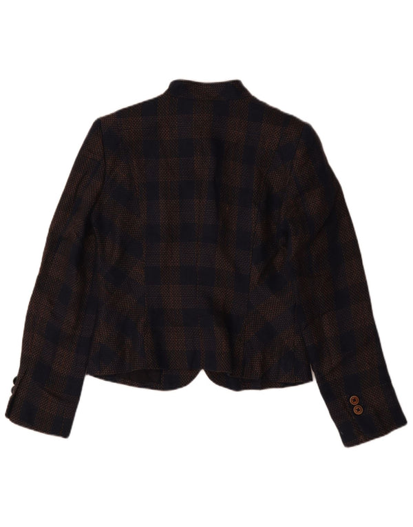 Jachetă pentru femei Brooks Brothers Crop Blazer US 4 Small Bleumarin Check