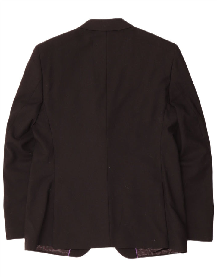 Jachetă pentru bărbați Marks & Spencer Tailored Fit, cu 2 nasturi, UK 42 Large Black