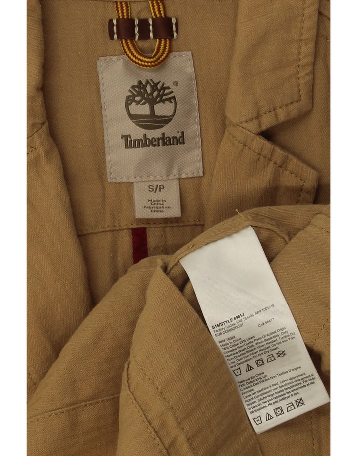 Jachetă Timberland pentru bărbați, cu 3 nasturi, UK 36, bumbac în oase mici, bej