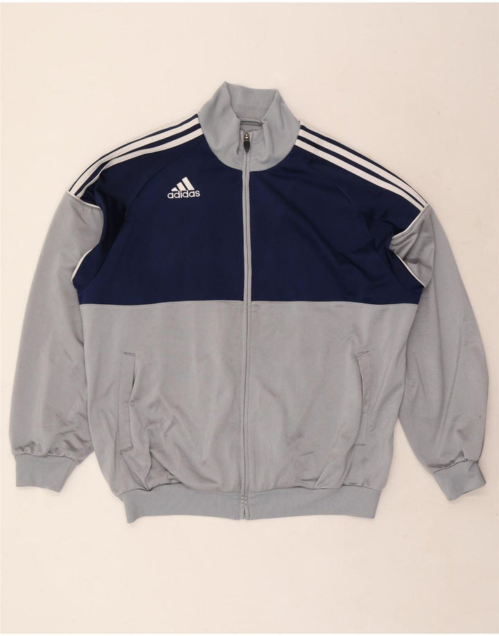 Jachetă de trening pentru bărbați Adidas XL, gri, bloc de culoare