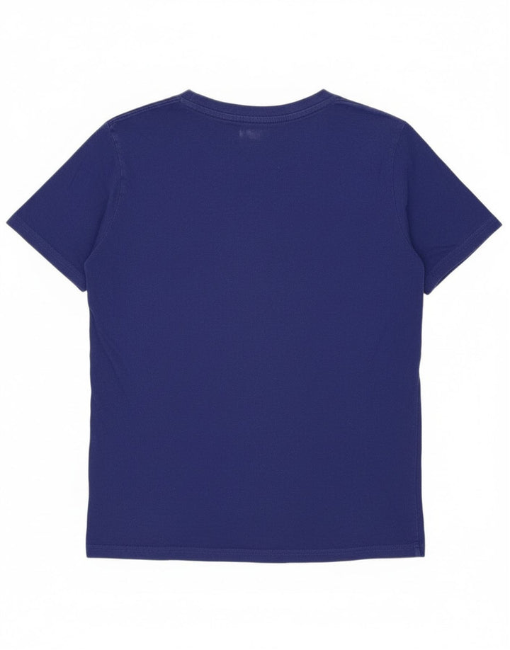 Tricou grafic Puma pentru băieți Top 10-11 ani, bumbac albastru mediu