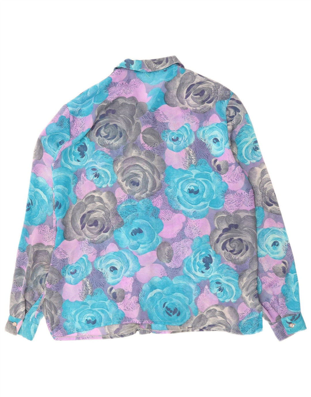 Bluză cămașă pentru femei VINTAGE UK 18 XL, multicoloră, florală