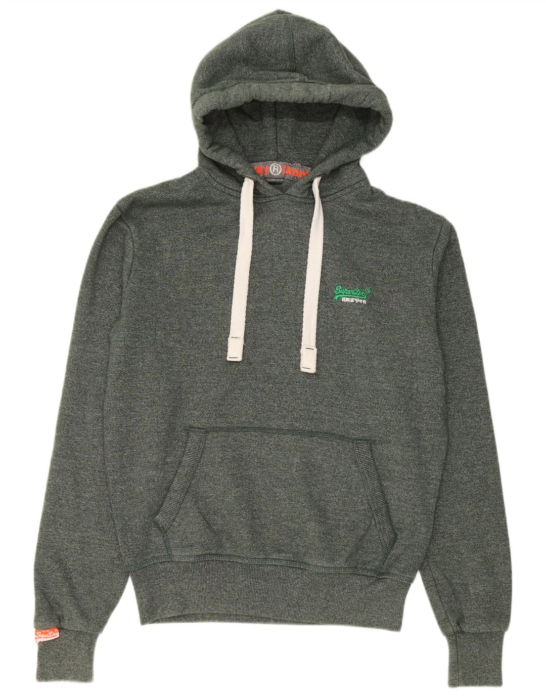 Pulover Superdry pentru bărbați, bumbac cu pete verde mediu