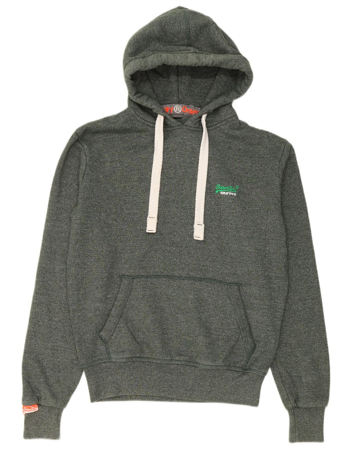 Pulover Superdry pentru bărbați, bumbac cu pete verde mediu