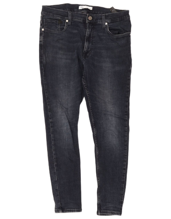 Blugi skinny pentru bărbați Zara EU 44 Mari L34 L27 Bumbac bleumarin
