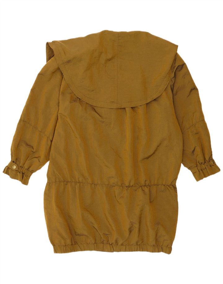 Pelernă de ploaie supradimensionată vintage pentru femei UK 10 Small Gold