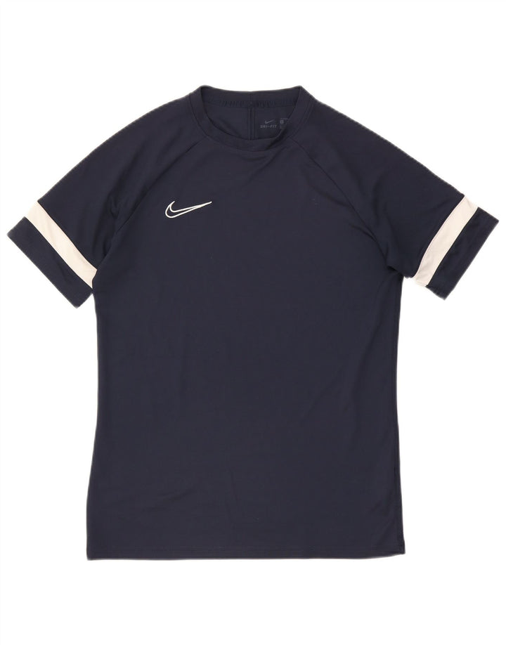 Tricou pentru bărbați Nike Dri Fit Top Mediu Bleumarin Colorblock