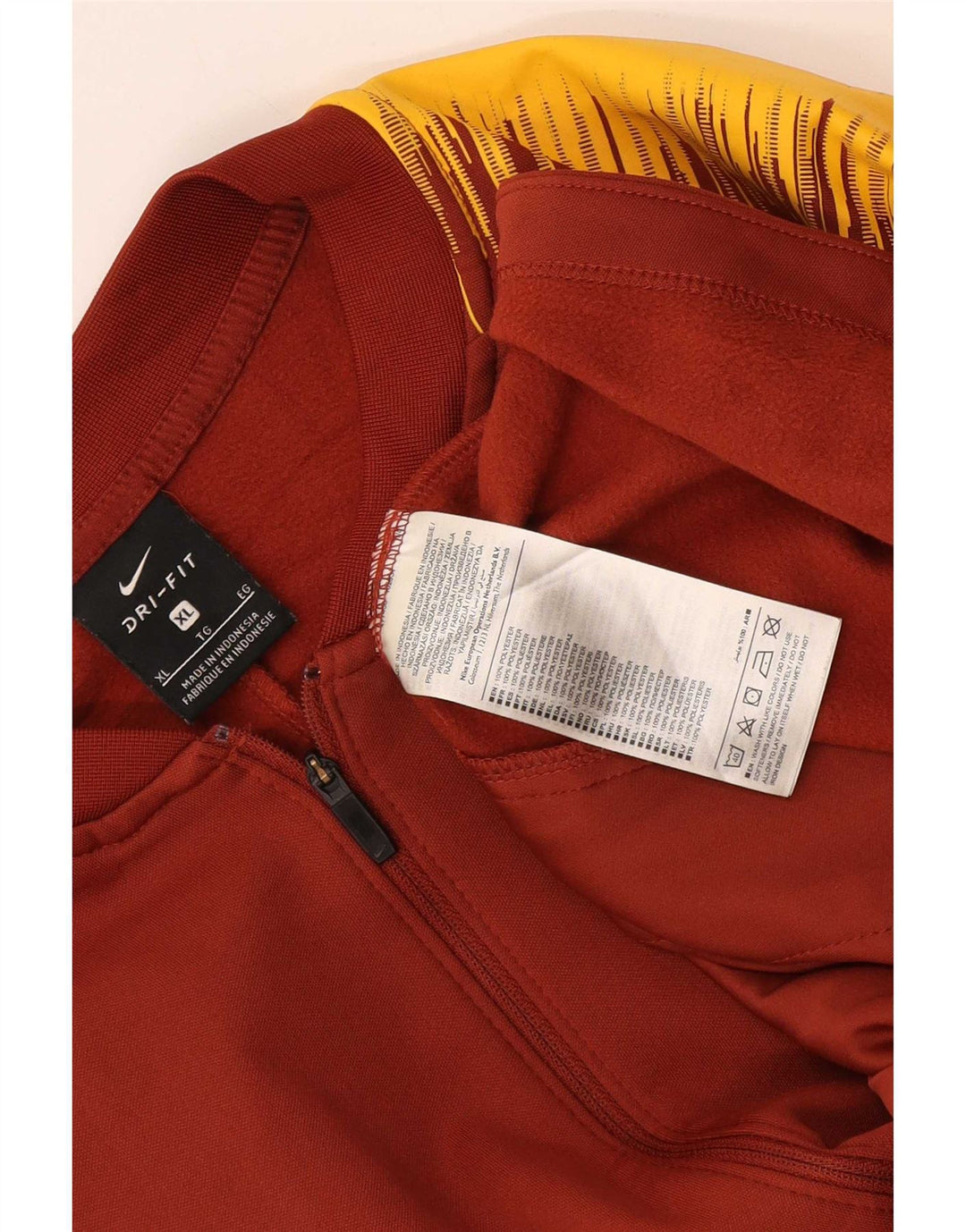 Jachetă de trening Roma pentru bărbați Nike XL Maroon, poliester color bloc