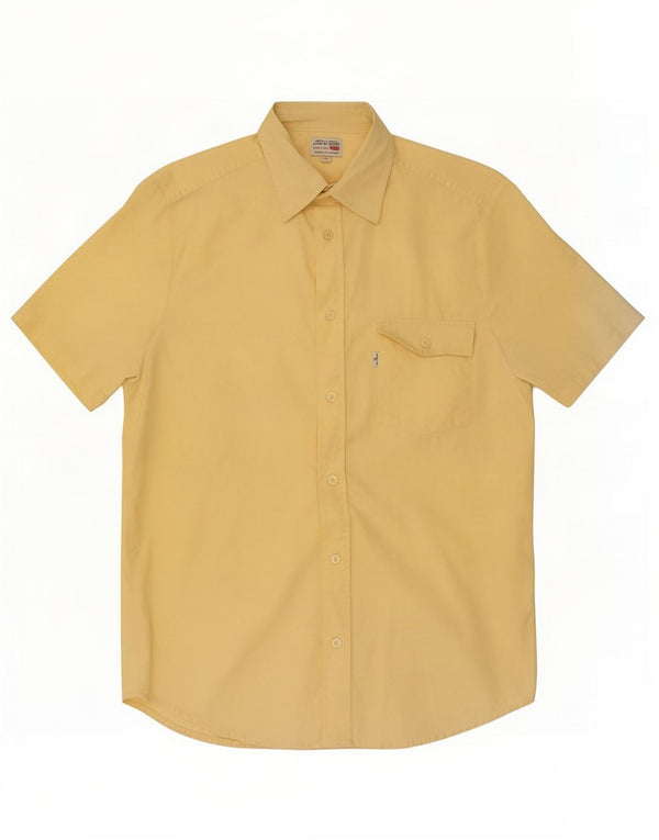 Levi's Mens Short Sleeve Shirt Medium Yellow