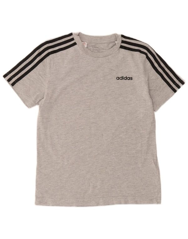 Tricou pentru băieți Adidas Top 11-12 ani bumbac cu pete gri