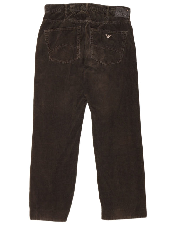 Armani Pantaloni drepti din velur pentru bărbați L34 L30 Bumbac kaki