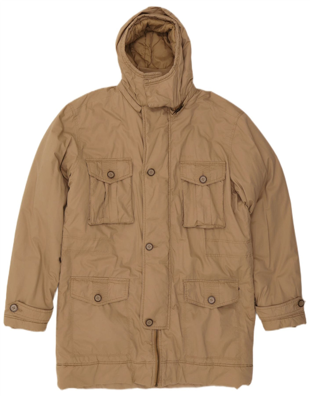 Jachetă parka cu glugă Wrangler pentru bărbați UK 44 2XL Bej Poliamidă