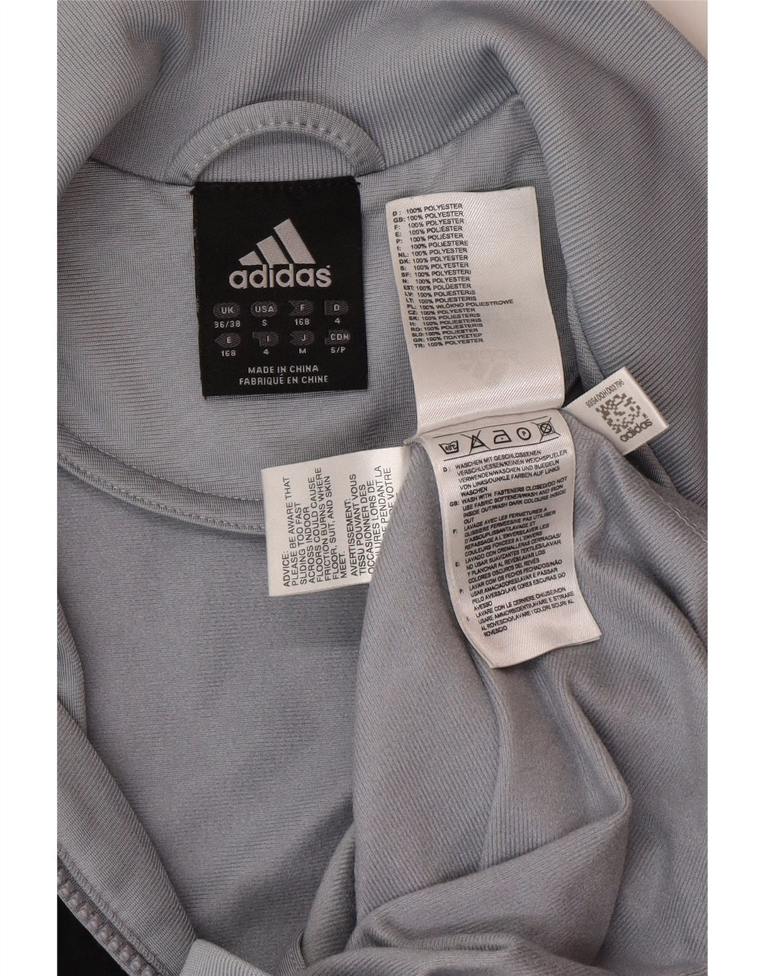 Jachetă de top ADIDAS pentru bărbați, cu croiala largi, Marea Britanie 36/38, albastru, color block