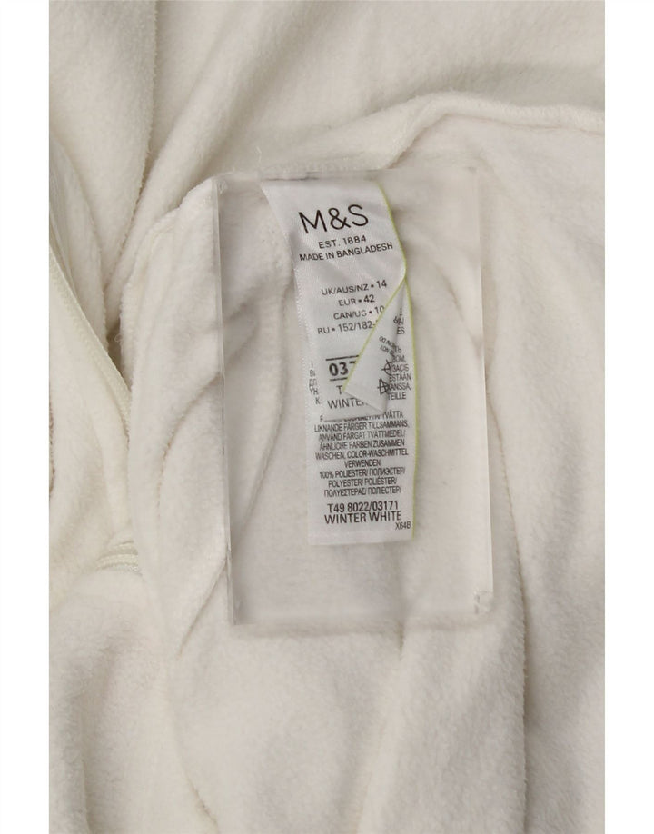 Jachetă pentru femei Marks & Spencer din lână UK 14, mare, alb, poliester