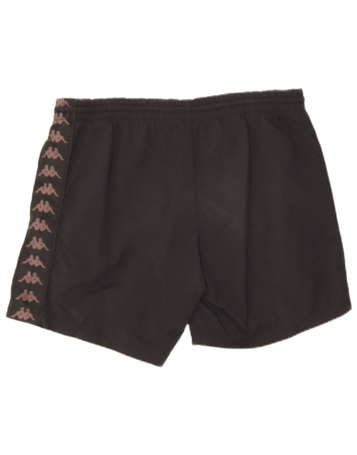 Pantaloni scurți sport grafic Kappa pentru bărbați, negru mediu