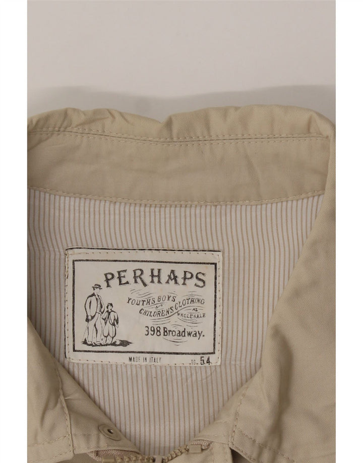 VINTAGE Mens Bomber Jacket IT 54 2XL Beige Cotton Vintage Vintage and Second-Hand Vintage from Messina Hembry 