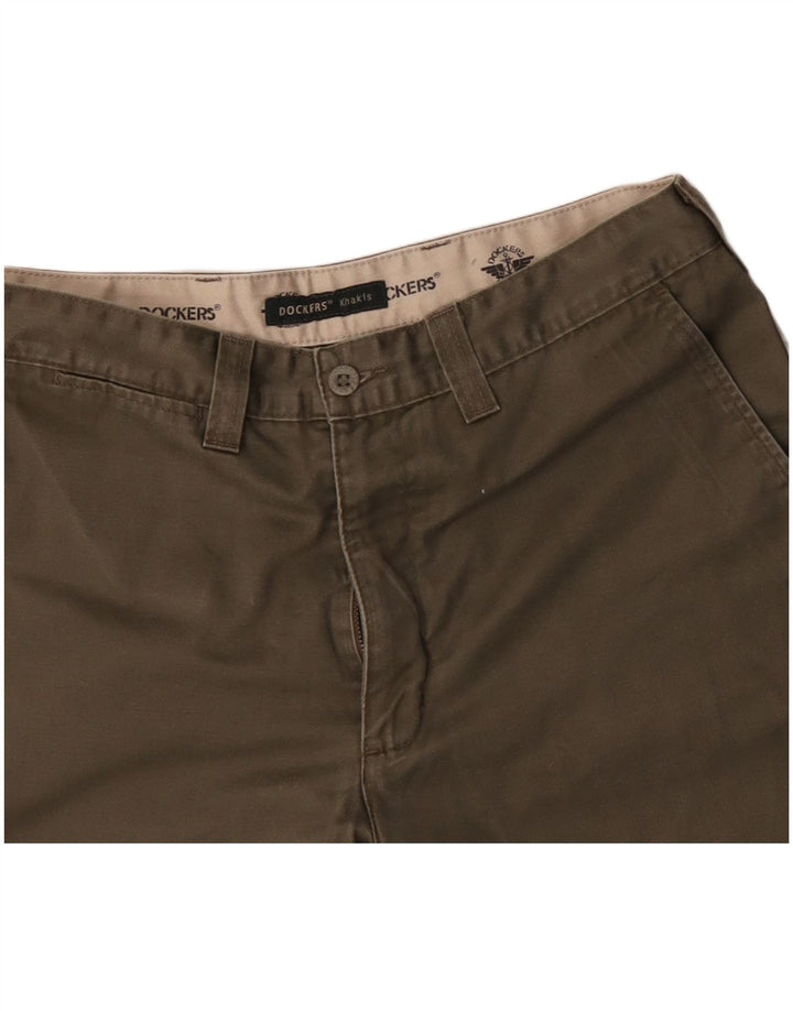Pantaloni scurți chino kaki DOCKERS pentru bărbați W31 bumbac kaki mediu