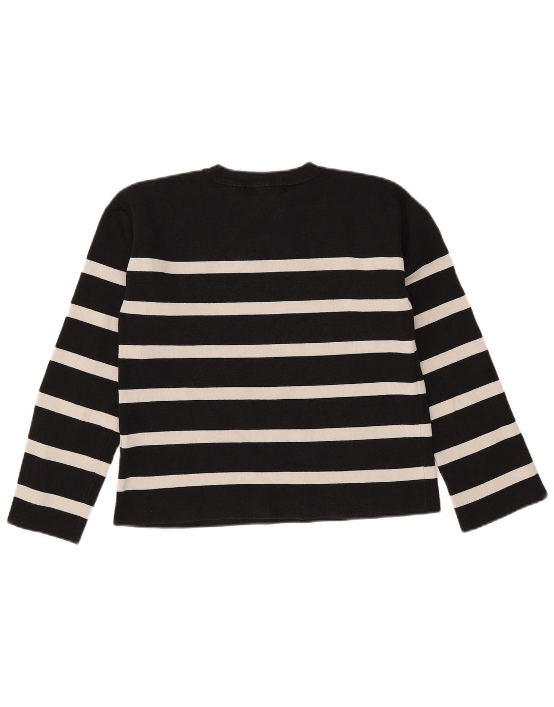 Pulover pentru femei Marks & Spencer cu decolteu triplu UK 12 mediu cu dungi negre