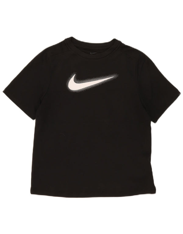 Tricou grafic Nike Dri Fit pentru fete Top 12-13 ani Poliester negru mare