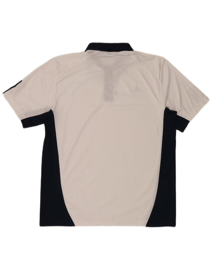 Tricou polo pentru bărbați Adidas XL, alb, poliester color bloc