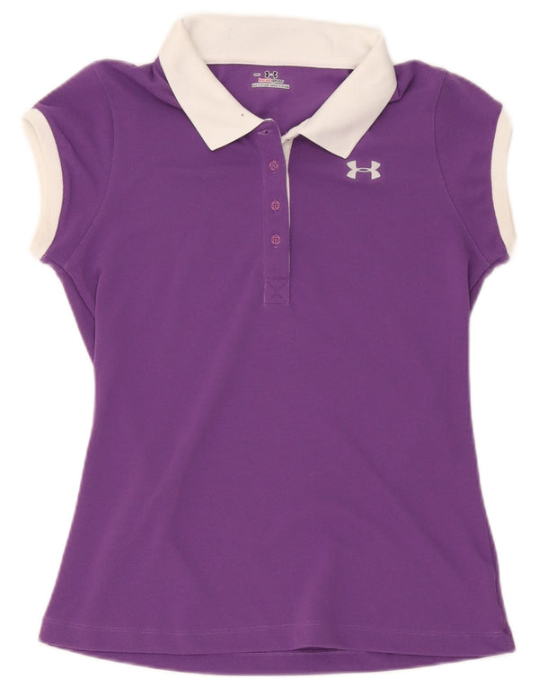 Tricou polo Under Armour pentru femei Heat Gear UK 12 Medium Purple Colorblock
