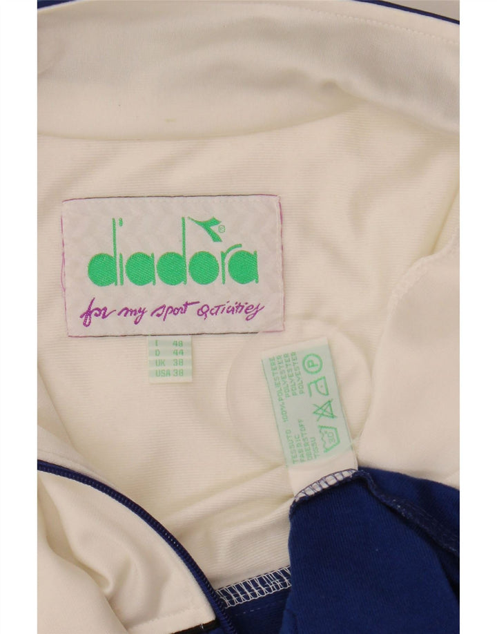 Jachetă de top pentru trening grafic Diadora pentru bărbați UK 38 Medium Blue Colorblock