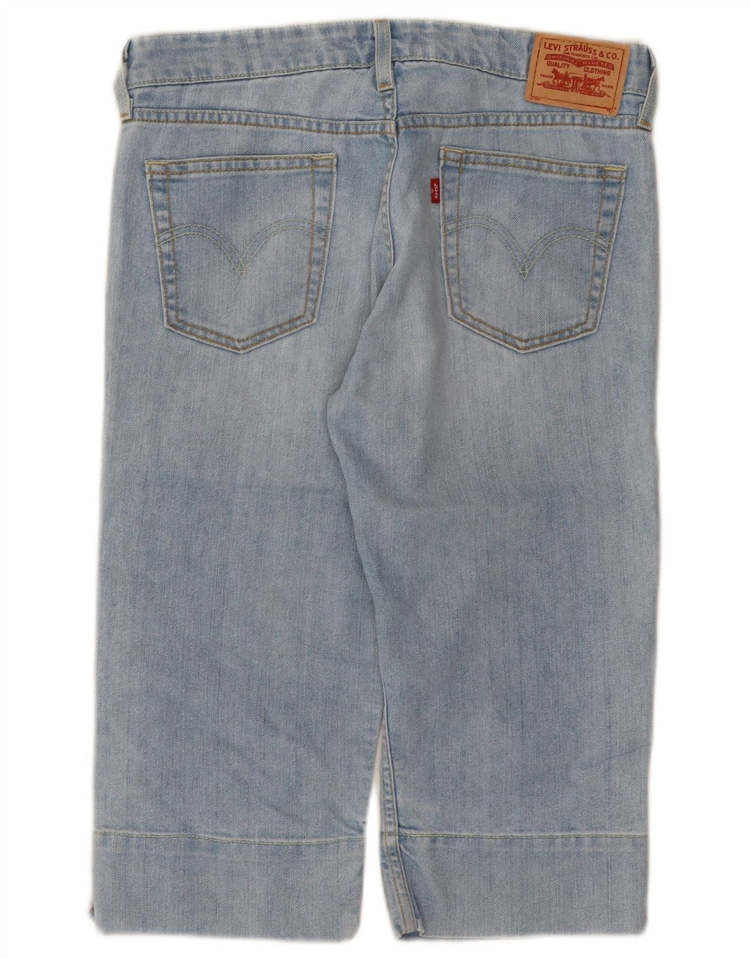 Bermude denim Levi's pentru femei US 9 Medium W32 Blue Ramie