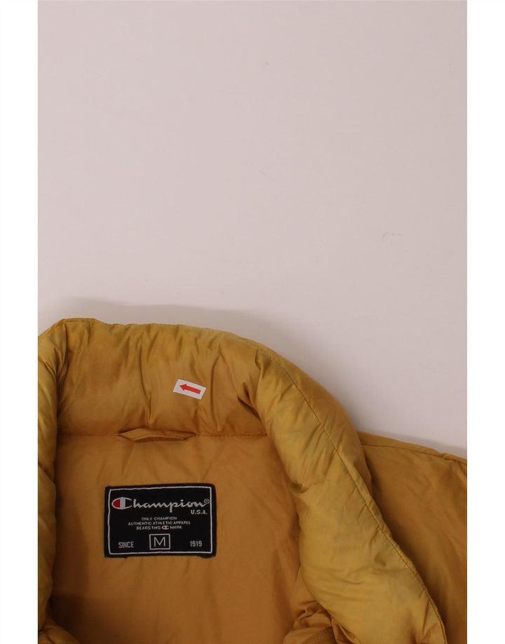 CHAMPION Mens Oversized Padded Jacket UK 38 Medium Yellow Vintage Champion and Second-Hand Champion from Messina Hembry 