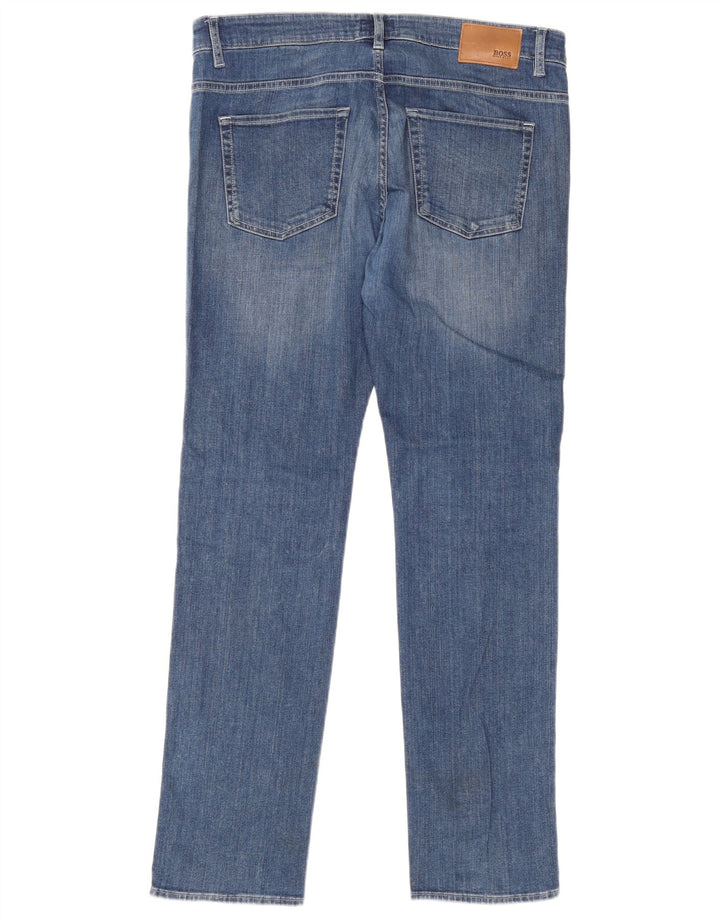 Blugi slim pentru bărbați Hugo Boss W34 L32 Bumbac albastru