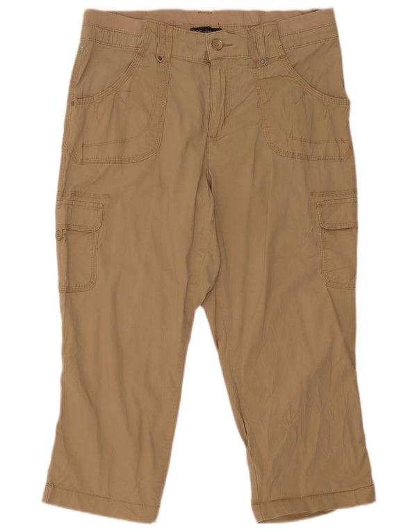 Pantaloni cargo Capri pentru femei Lee US 14 Large W32 L22 Bej Bumbac