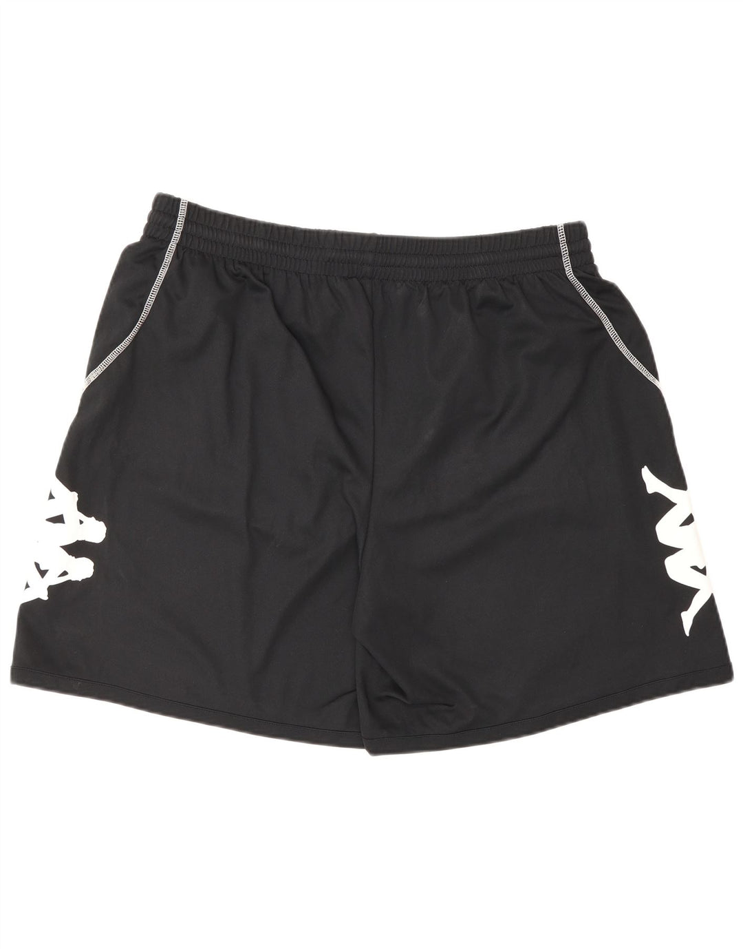 Pantaloni scurți de sport grafic Kappa pentru bărbați XL poliester negru