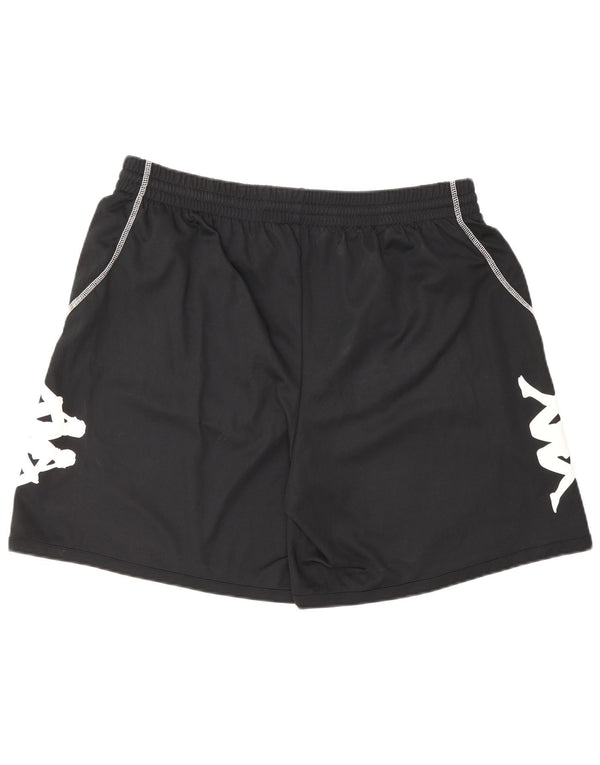Pantaloni scurți de sport grafic Kappa pentru bărbați XL poliester negru