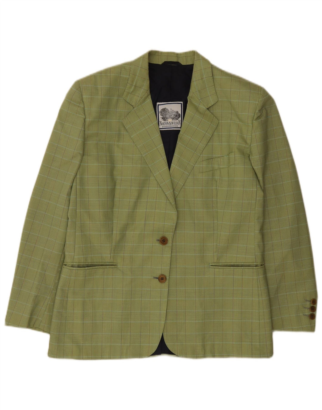 Jachetă Blazer pentru femei Norton & Wilson, cu 2 nasturi, IT 46, verde mare, caroserie