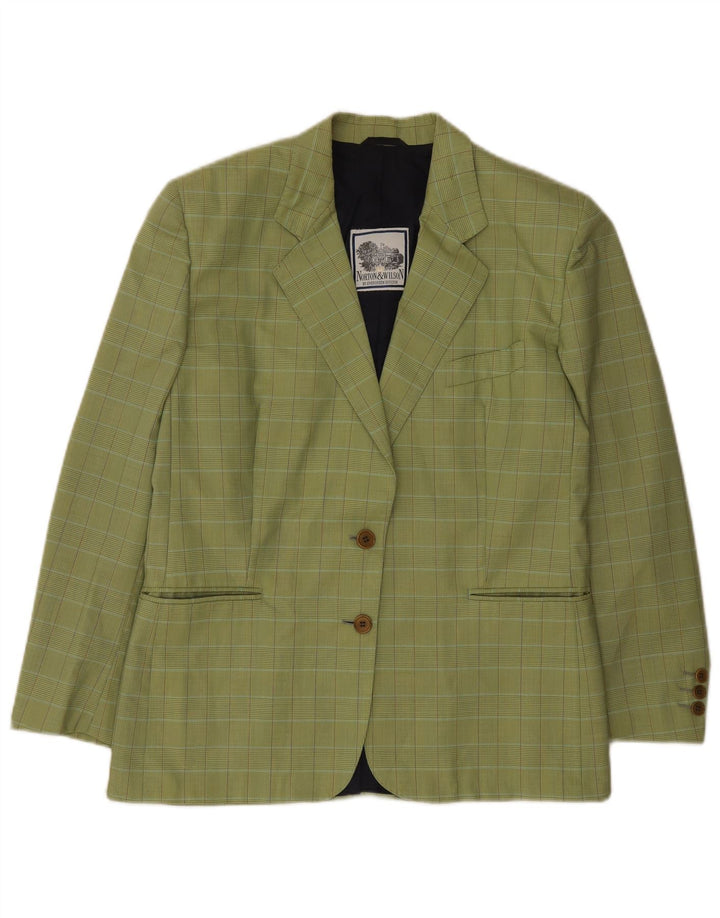 Jachetă Blazer pentru femei Norton & Wilson, cu 2 nasturi, IT 46, verde mare, caroserie