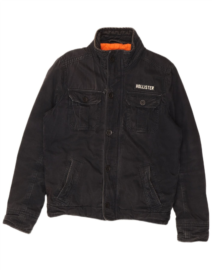 Jachetă Hollister pentru bărbați, UK 40, mare, negru, bumbac