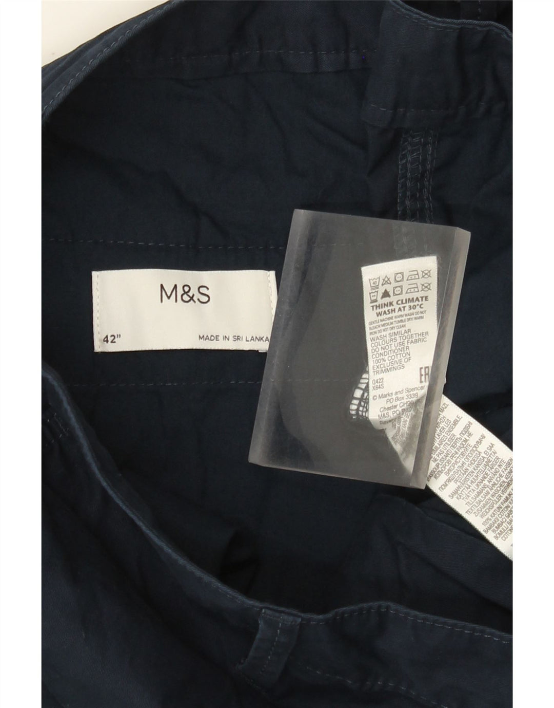 Pantaloni scurți cargo pentru bărbați Marks & Spencer W42 2XL bumbac bleumarin