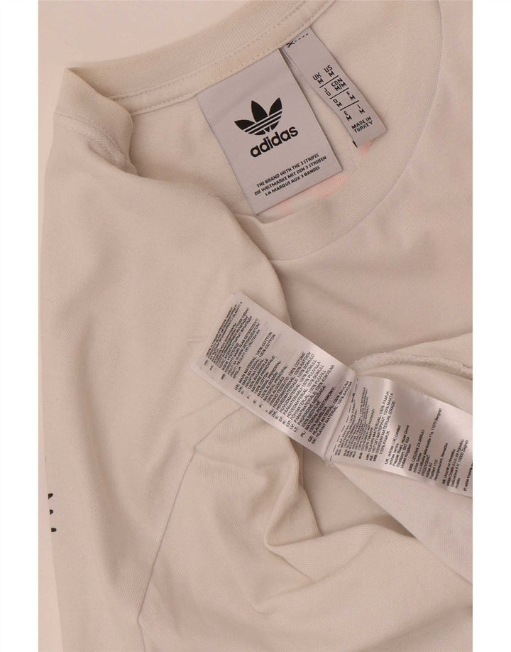 Tricou grafic pentru bărbați Adidas Top Medium White Bumbac
