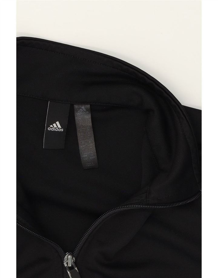ADIDAS Womens Tracksuit Top Jacket UK 14 Large Black Colourblock Polyester Vintage Adidas and Second-Hand Adidas from Messina Hembry 