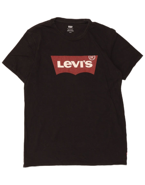 Tricou grafic pentru bărbați Levi's Top mediu negru bumbac