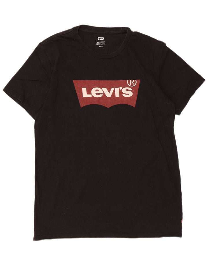 Tricou grafic pentru bărbați Levi's Top mediu negru bumbac