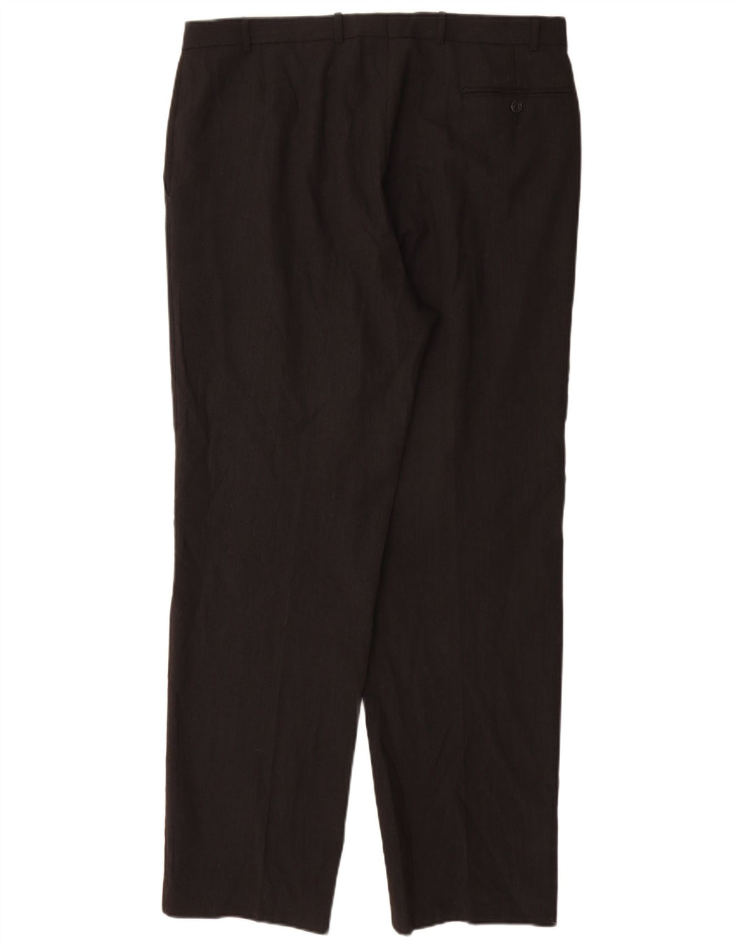 Marks & Spencer Pantaloni de costum pentru bărbați L36 L32 Poliester negru
