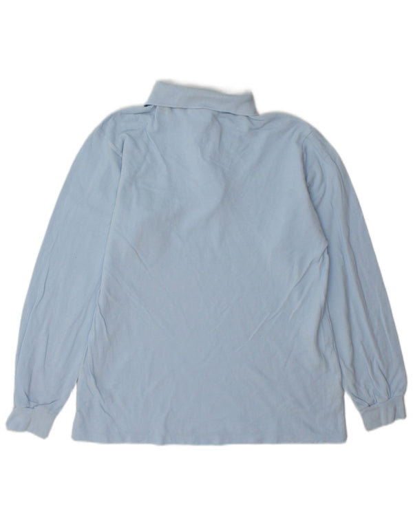 Tricou polo pentru bărbați Lacoste cu mânecă lungă, mărimea 3, bumbac albastru mic