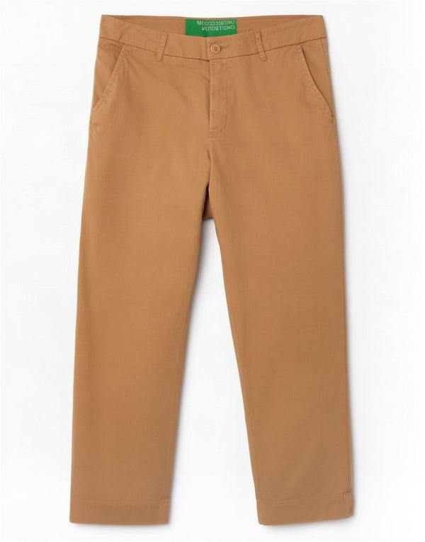 Pantaloni tăiați pentru femei Benetton W30 L23 bej