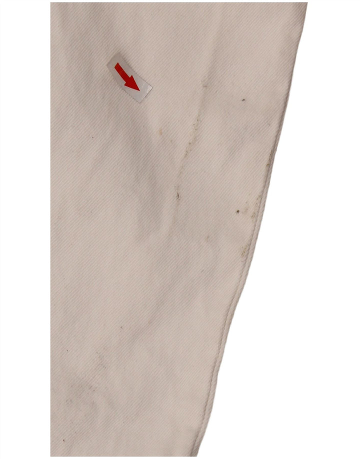 Salopetă de denim pentru femei Zara UK 14, mare, alb, bumbac