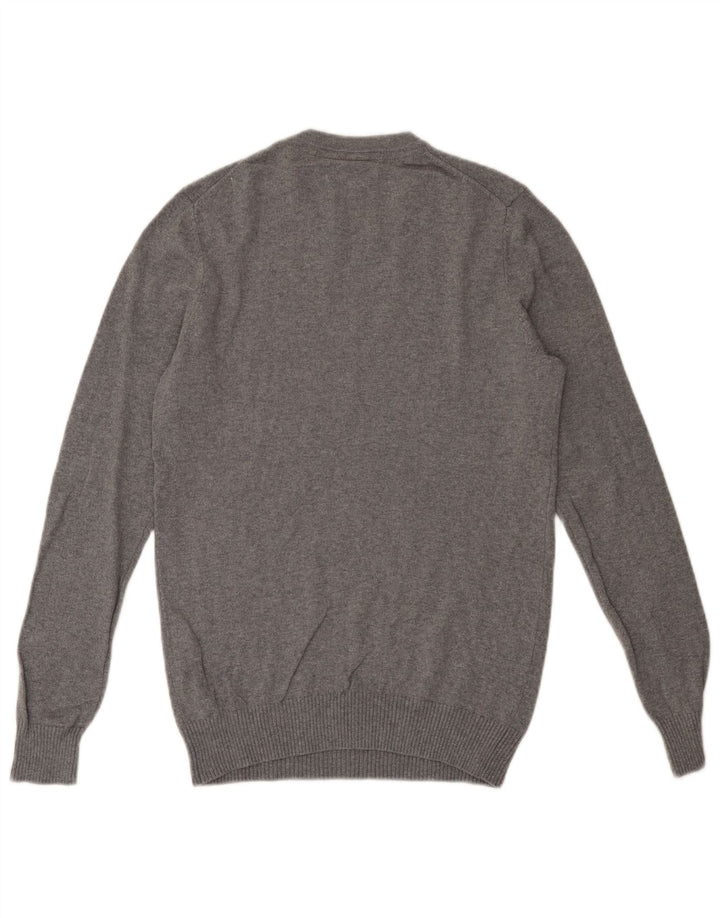 Pulover pentru bărbați Lyle & Scott, cu gât turnat, bumbac gri XS