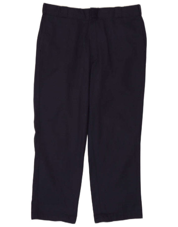Pantaloni chino drepți pentru bărbați Dickies W38 L30 poliester bleumarin