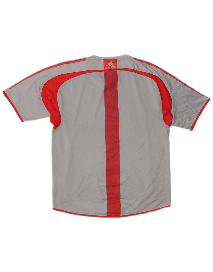 Tricou Adidas Climacool pentru bărbați Top Mediu Gri Poliester Colorblock