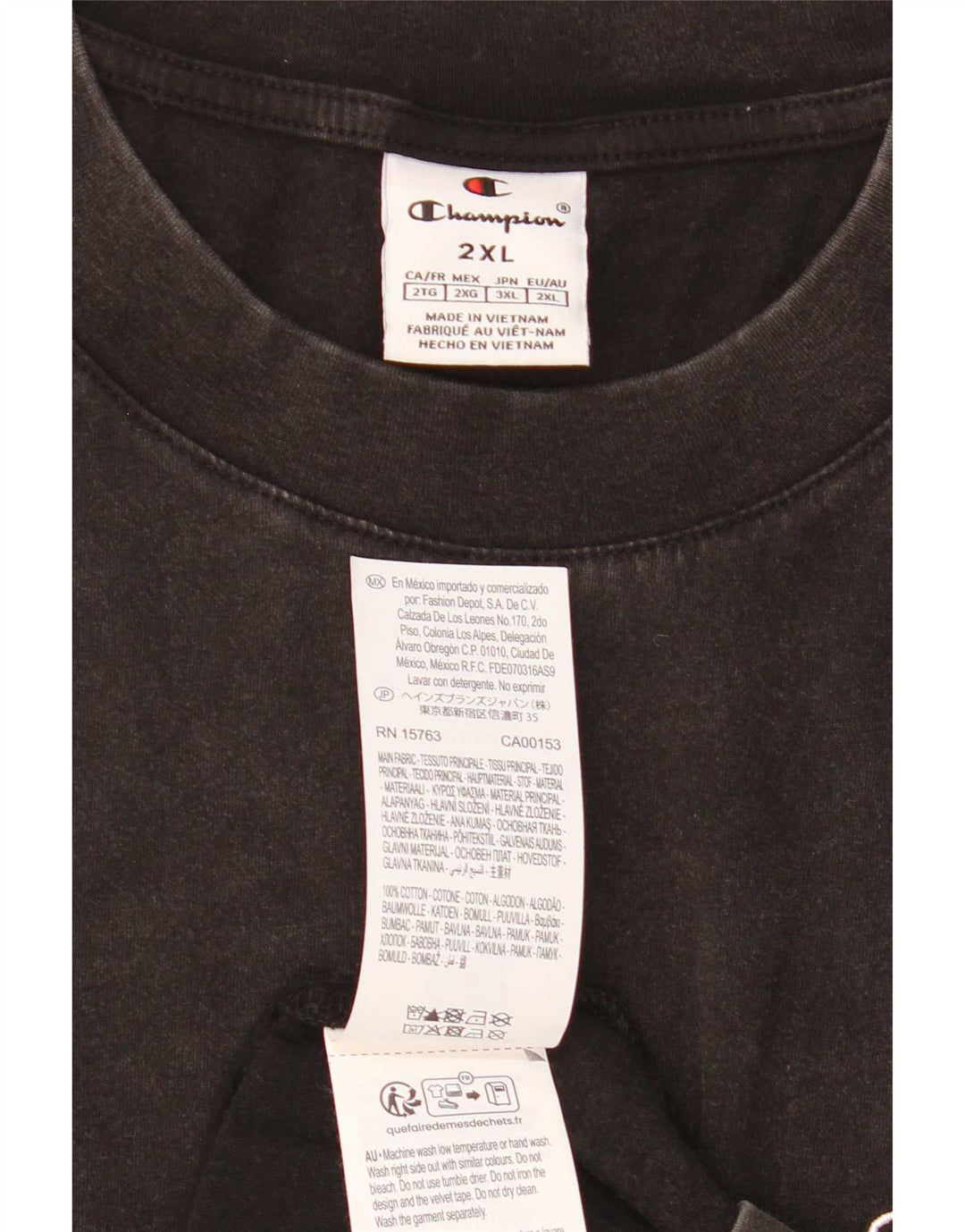 Tricou pentru bărbați Champion Top 2XL bumbac negru