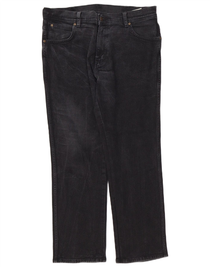 Blugi drepti pentru bărbați Wrangler W36 L30 bumbac negru