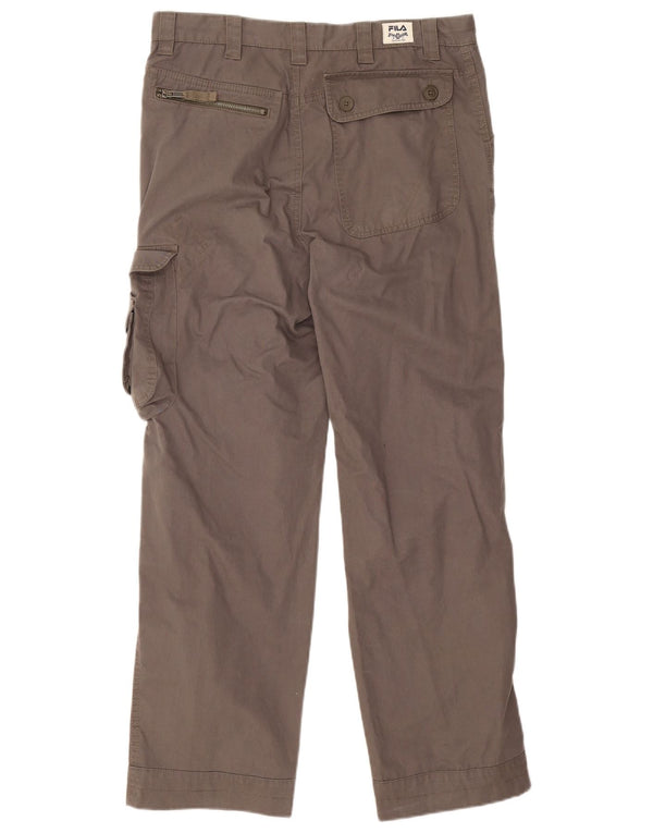 Pantaloni Cargo Drepți Fila Bărbați L32 L28 Maro Bumbac